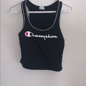 Cute Black Champion Crop Top!